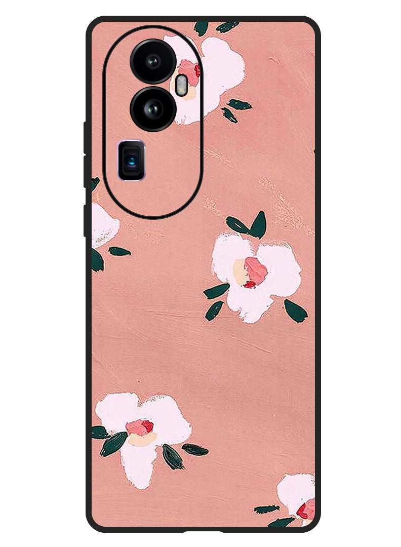 Theodor Protective Case Anti Scratch Shock Proof Bumper Cover For Oppo Reno 10 Pro Plus Peach Flowers - Image 1