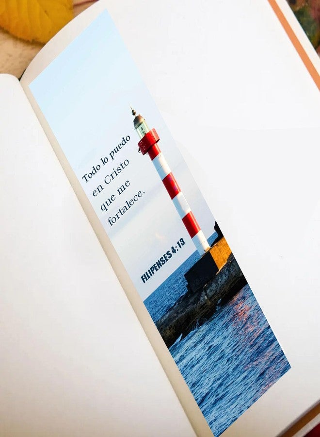 فواصل كتب مسيحية إسبانية، مقاس 2×8 بوصة، فواصل كتب مسيحية، فواصل كتب من الكتاب المقدس، هدايا مسيحية (عبوة من 40 قطعة) - Image 3