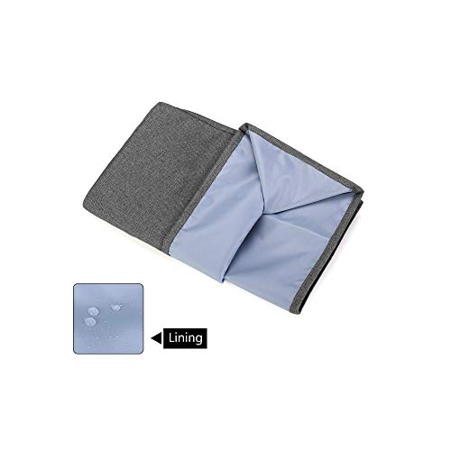 Yarwo Sewing Machine Dust Cover with Top Handle and Pockets Compatible with Brother, Singer and Most Standard Sewing Machine, Gray with Arrow - Image 5