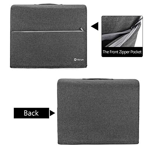 Yarwo Sewing Machine Dust Cover with Top Handle and Pockets Compatible with Brother, Singer and Most Standard Sewing Machine, Gray with Arrow - Image 4