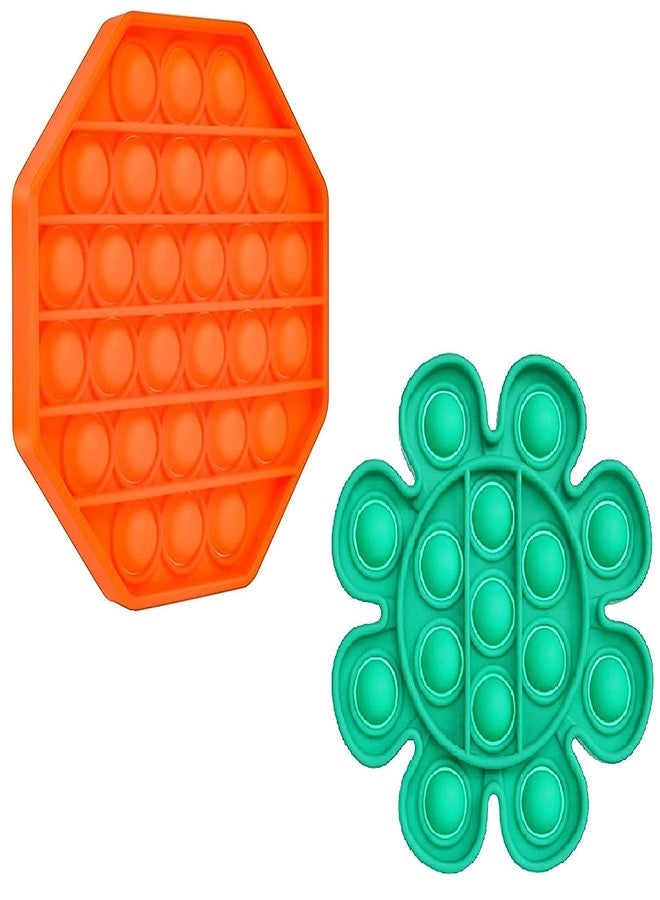 FunBlast Pops it Set (Pack of 2 Popit Game), Kids Toys Fidget Toys, Pop it Toy, Push Pop Bubble Fidget Sensory Toy, Stress Relief Fidget Toy Sensory Toys Novelty Gifts for Girls Boys Kids (7) - Image 1
