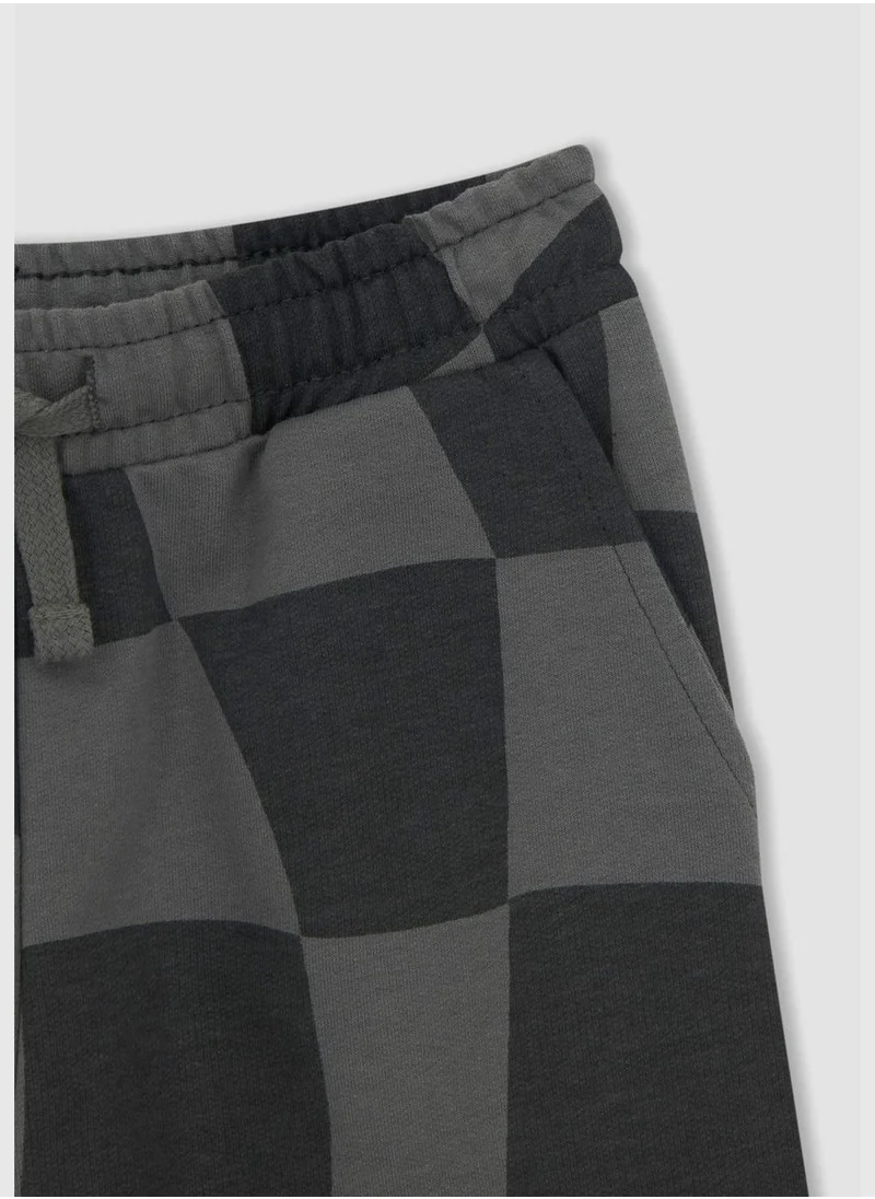 DeFacto Tie Waist Checkers Print Joggers