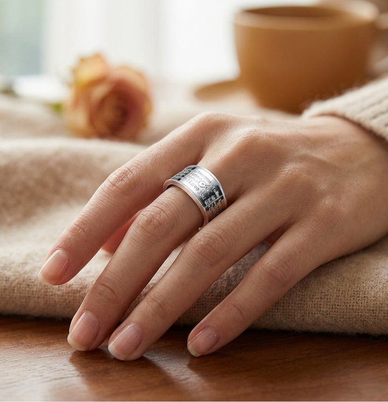 BTC 15.55g Silver Ring - Love - Image 1