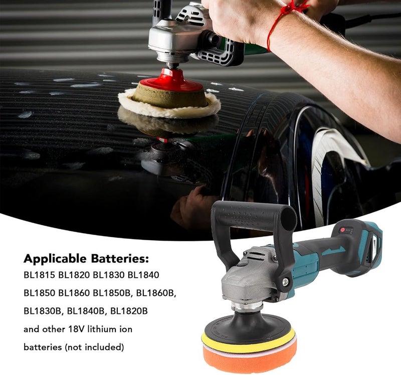 NOENNULL Cordless Car Polisher, 6 Speed Cordless Buffer Polisher 18V Battery Operated Brushless Portable Polishing Wax Machine for Polishing Machine - Image 4