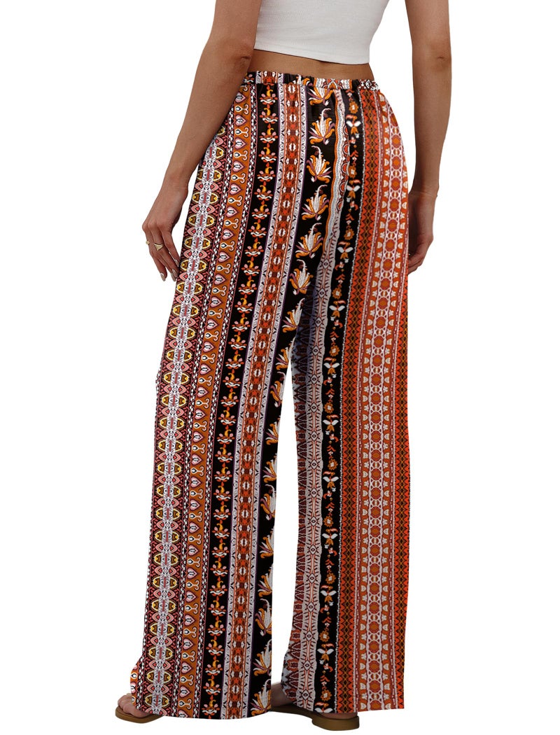 Sampeel Palazzo Pants for Women Western Outfits Spring Vacation Boho Clothing Chic Winter Lightweight Dress Pants Cute Summer Clothes Loose Fit Casual XL - Image 5