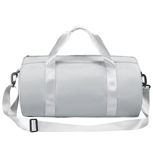 W WINTMING Small Gym Bag for Women Small Duffle Bag with Wet Compartment Sport Bags Gym Tote Bag for Workout Yoga Swimming Dance (Gray(wet pocket)) - Image 1