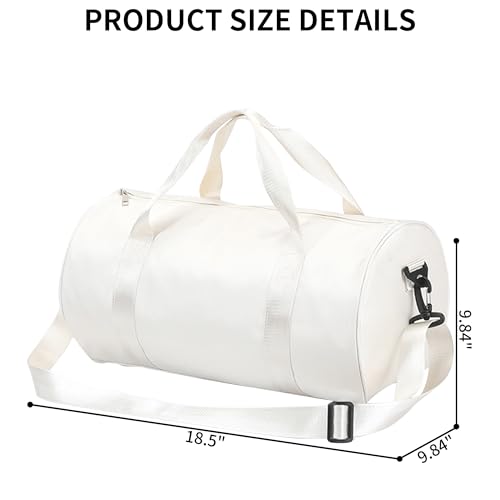 W WINTMING Small Gym Bag for Women Small Duffle Bag with Wet Compartment Sport Bags Gym Tote Bag for Workout Yoga Swimming Dance (Gray(wet pocket)) - Image 2