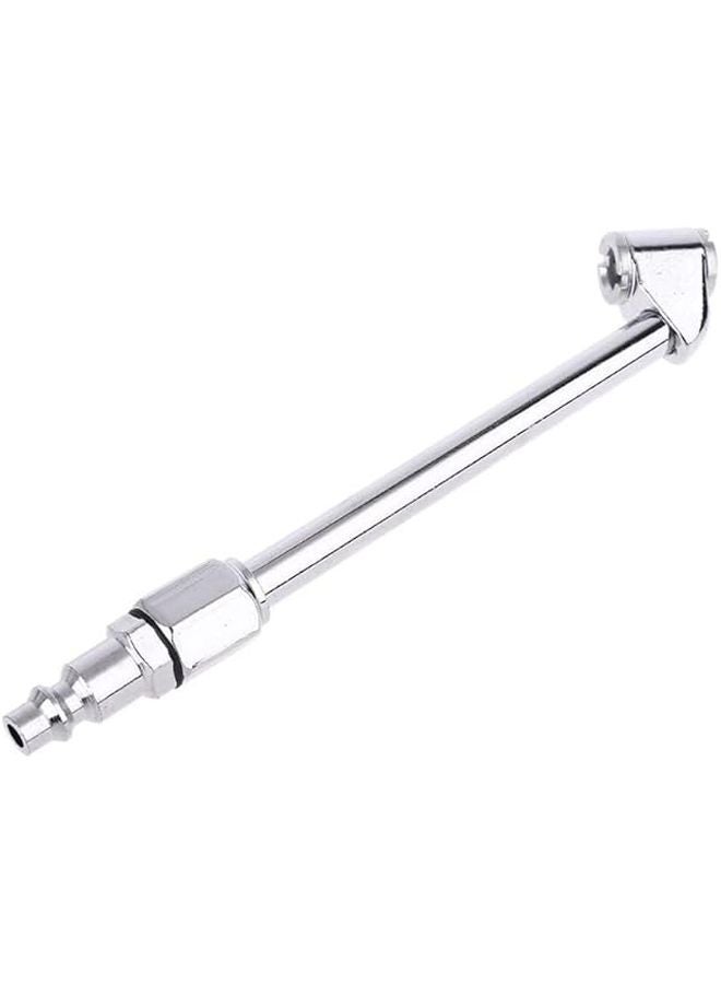 Silver 1 4 Inch Air Chuck Kit Heavy Duty Dual Head Tire Chuck for Inflator Compressor - Image 4