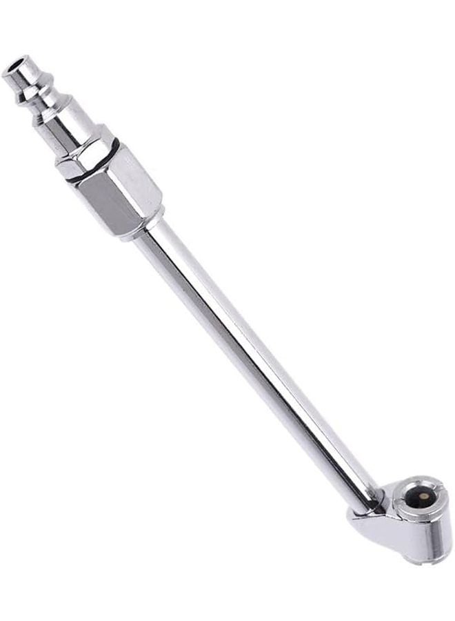 Silver 1 4 Inch Air Chuck Kit Heavy Duty Dual Head Tire Chuck for Inflator Compressor - Image 1