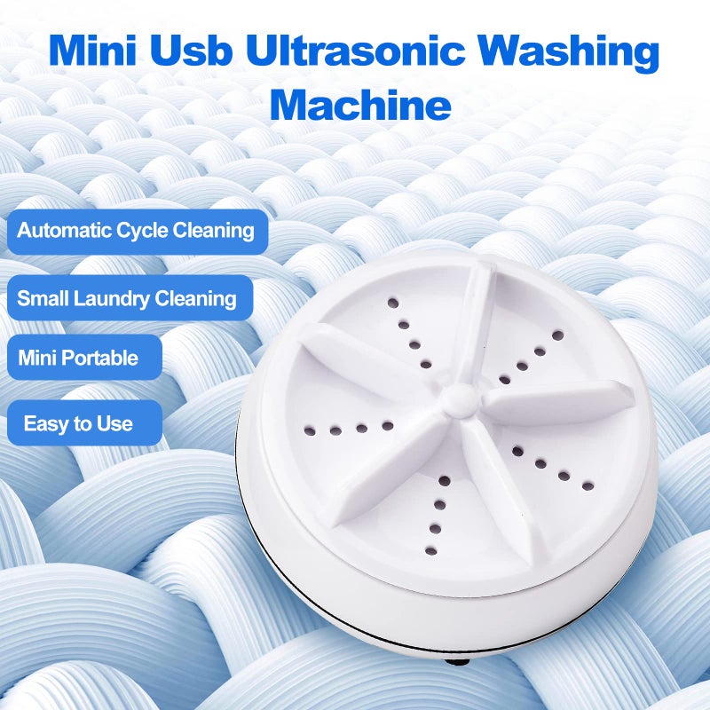 Luxury Stop Portable Washing Machine Mini Washing,Mini Dishwashers Portable Ultrasonic Turbo Disinfection Washing Machine with USB, Suitable for Home, Business, Travel, College Room, RV, Apartment - Image 3