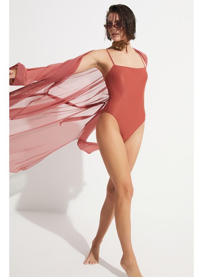 JUNE Waist Tie Kimono Rose - Image 2