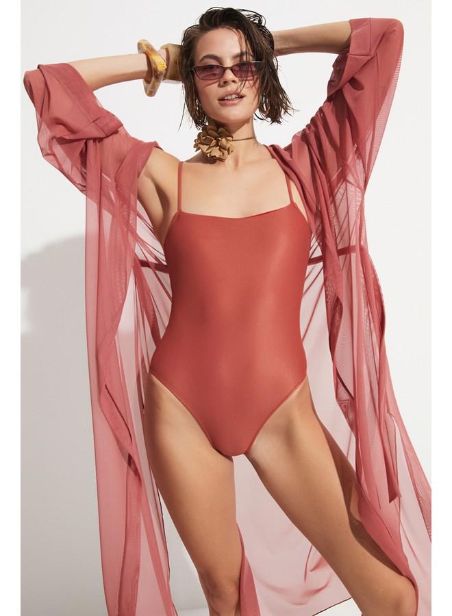 JUNE Waist Tie Kimono Rose - Image 3