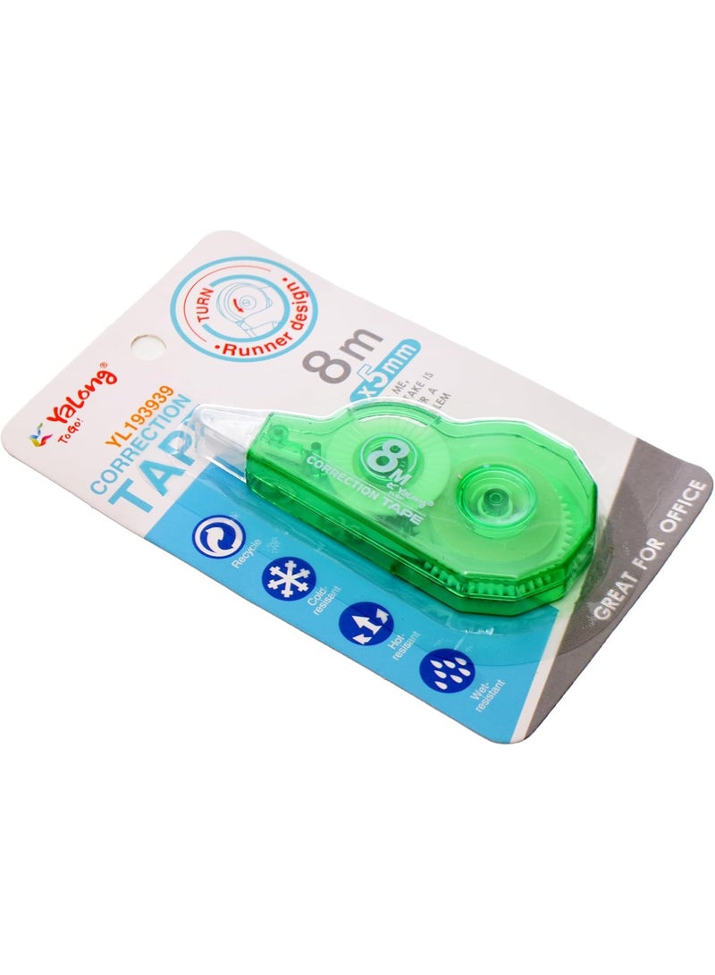 يالونج شريط تصحيح 5 مم × 8 م – 2 قطعة، طويل العمر، مثالي للاستخدام المكتبي - Image 2