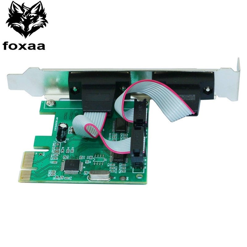 foxaa ELIATER PCIE 2 Port Serial Expansion Card PCI Express to Industrial DB9 RS232 COM Port Adapter WCH382 Chip for Desktop PC with Low Bracket - Image 5
