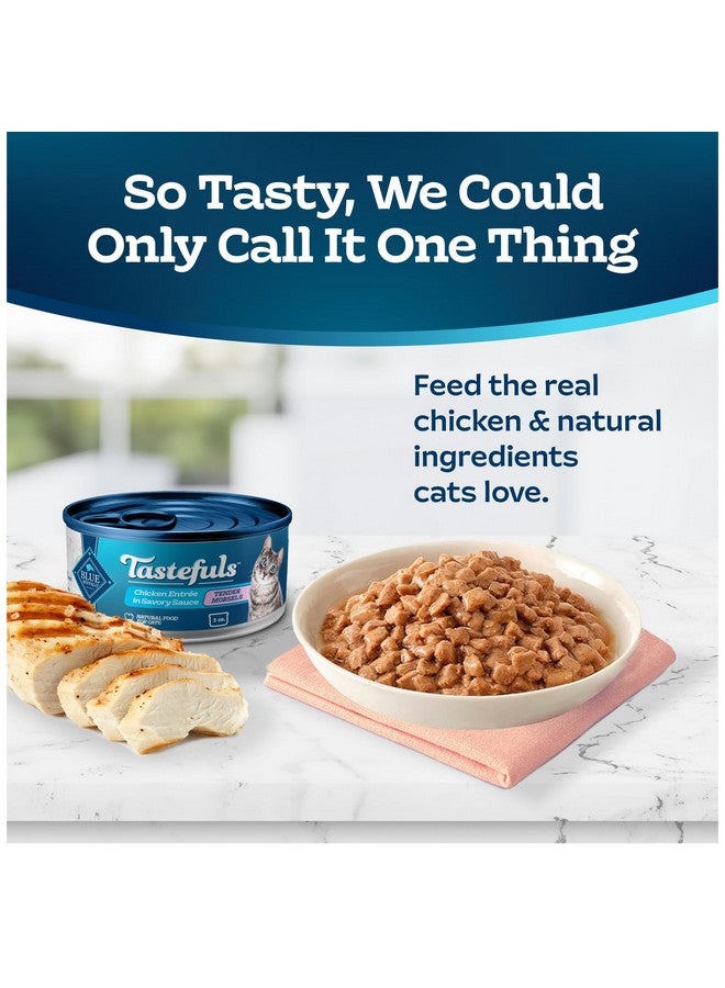 Blue Buffalo Tastefuls Natural Tender Morsels Wet Cat Food, Chicken Entrée 3-oz cans (Pack of 24) - Image 3