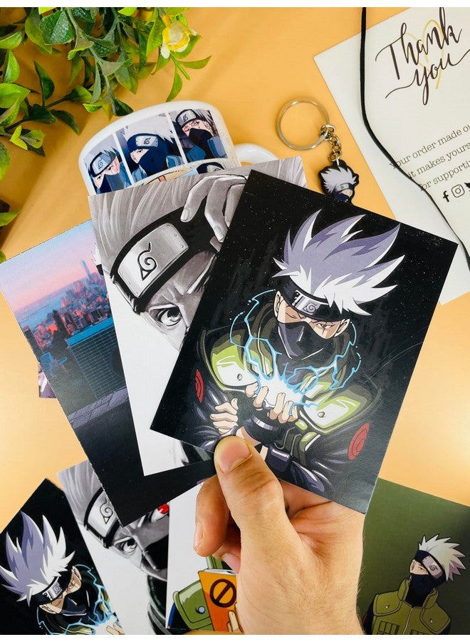 SINCE 7 STORE SINCE 7 STORE Kakashi Gift Box Includes 5 Products: Mug, Keychain, Key-tag, 9 Mini Posters, and Shape Cut Badge - The Ultimate Kakashi Hatake Fan Collection 350ML Ceramic Mug - Image 4
