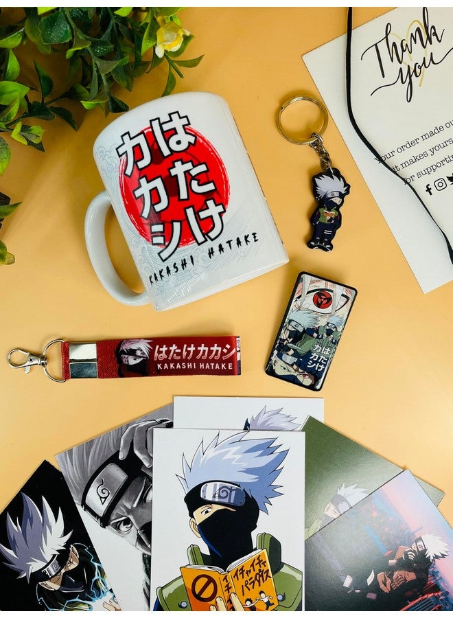 SINCE 7 STORE SINCE 7 STORE Kakashi Gift Box Includes 5 Products: Mug, Keychain, Key-tag, 9 Mini Posters, and Shape Cut Badge - The Ultimate Kakashi Hatake Fan Collection 350ML Ceramic Mug - Image 2