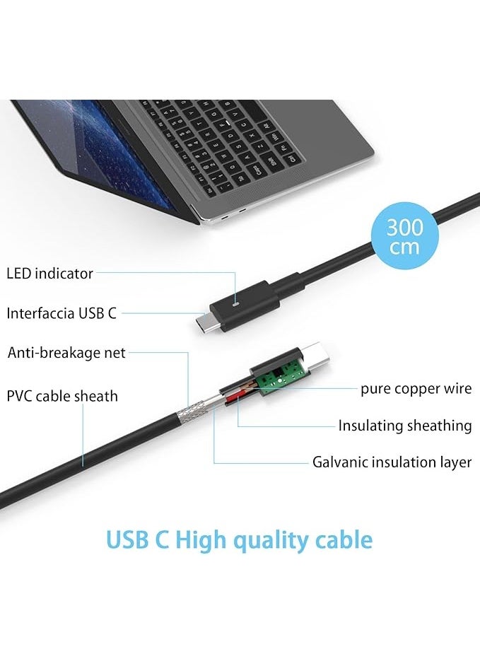 Terabyte 130W USB C Laptop Charger Compatible with Dell XPS 15 17 9520 9575 9500 9700 Dell Precision 5530 2in1 5570 5550 5750 5760 5530 Latitude 7210 7310 7410 9410 9510 5420 Type C AC Adapter Power - Image 3