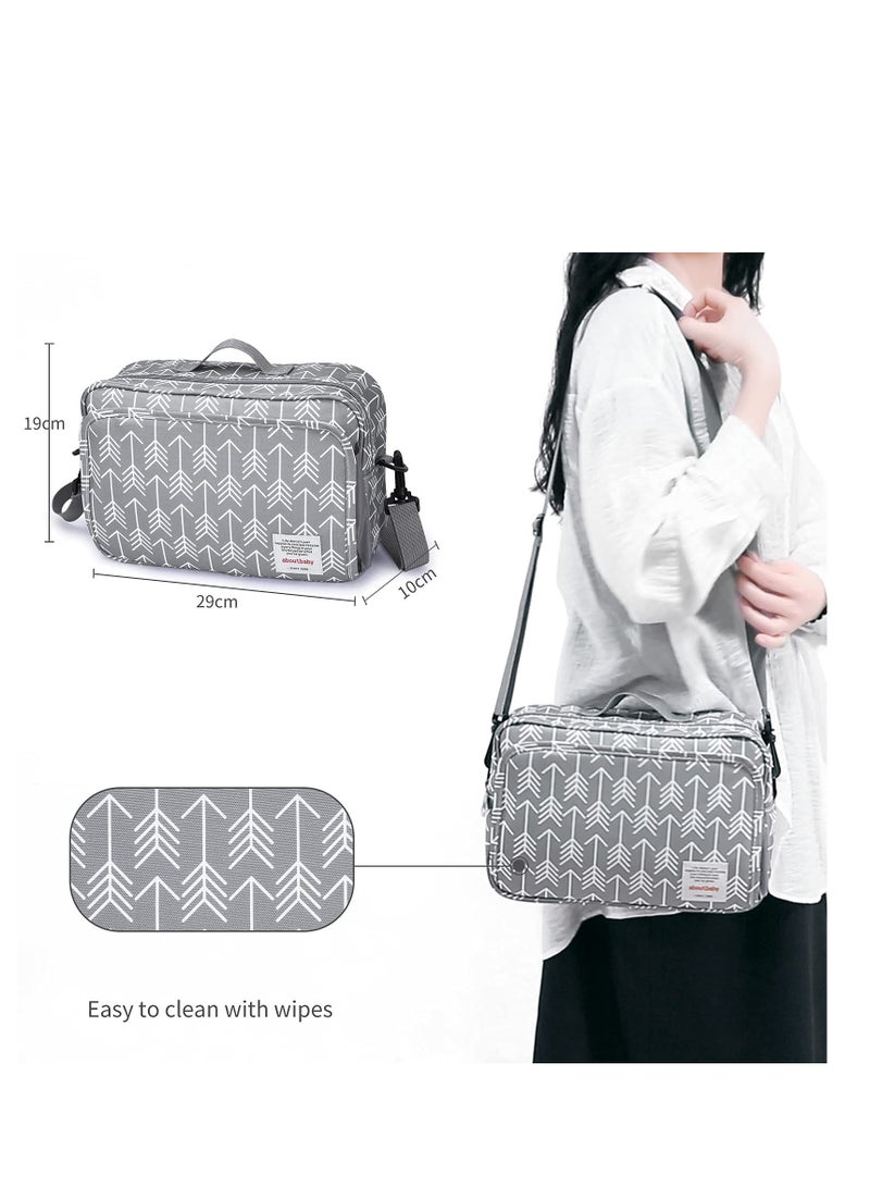 SYOSI Universal Stroller Caddy Accessories All-in-One Baby Organizer with Insulated Pocket Capacity for Diapers Toys Snacks - Image 3