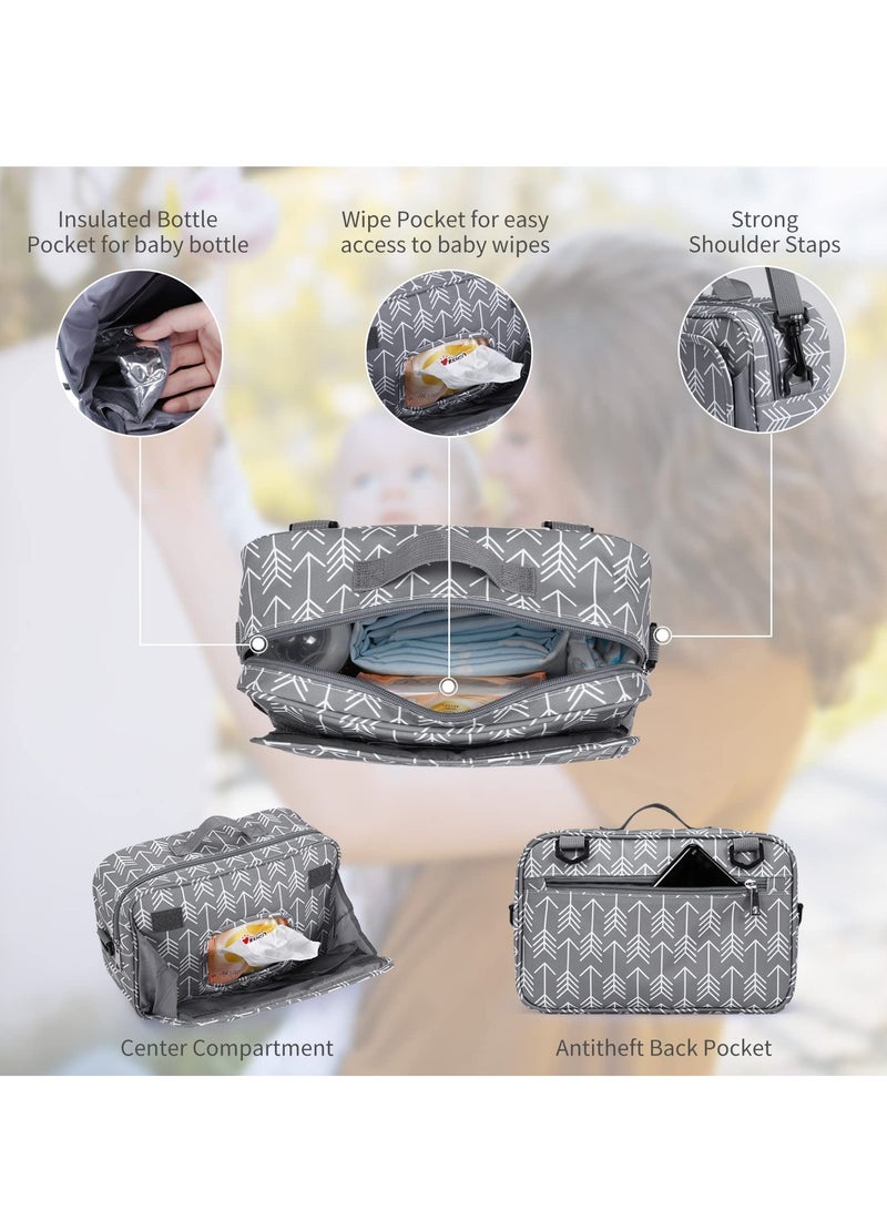 SYOSI Universal Stroller Caddy Accessories All-in-One Baby Organizer with Insulated Pocket Capacity for Diapers Toys Snacks - Image 5