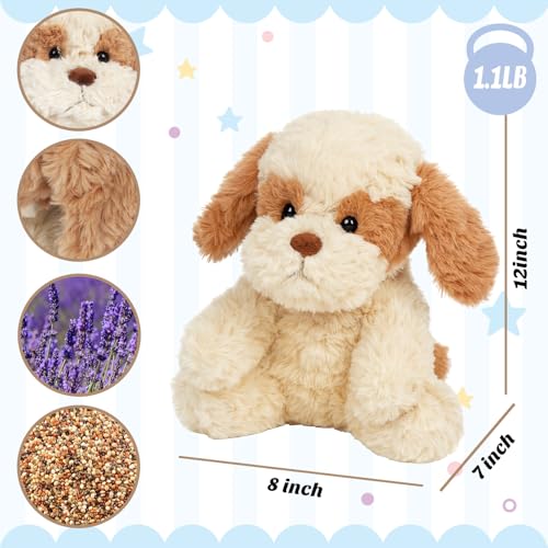 Easfan Microwavable Weighted Stuffed Animals Puppy Plushie for WarmthComfort Cute Soft Plush Toys for Adults Kids11inch - Image 5