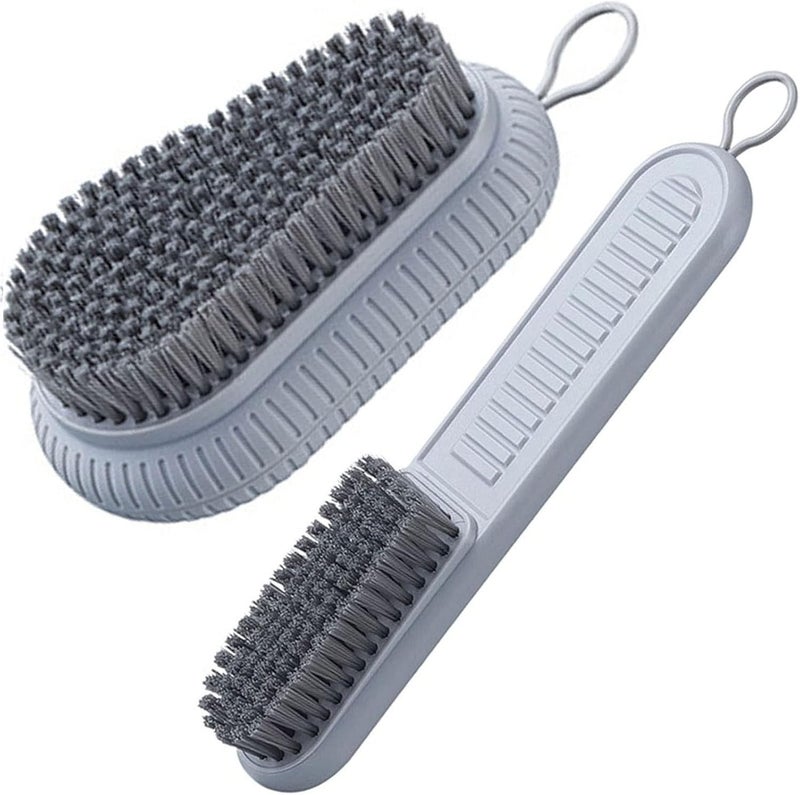 Selaurel Cleaning Brush Soft Bristle Brush Laundry Scrub Brush Clothes Underwear Shoes Scrubbing Brush, Easy to Grip Household Cleaning Brushes Tool for Countertops Bathtubs (Grey) - Image 1