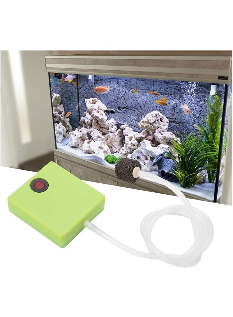 Y&D Aquarium Air Pump, Portable Battery Operated Fish Tank Oxygen Aerator Pump with Stone and Tube for Hydroponic 