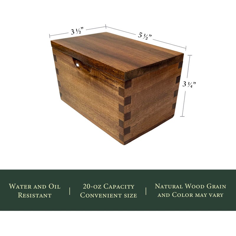 Itomoyo Acacia Wood Salt Cellar Spice Box with Flip Lid Storage Box 5.5 x 3.5 x 3.25, 20 oz Kitchen Container, Salt Keeper for Gourmet Salts, Seasonings, Spices, Grilling & Cooking - Image 5