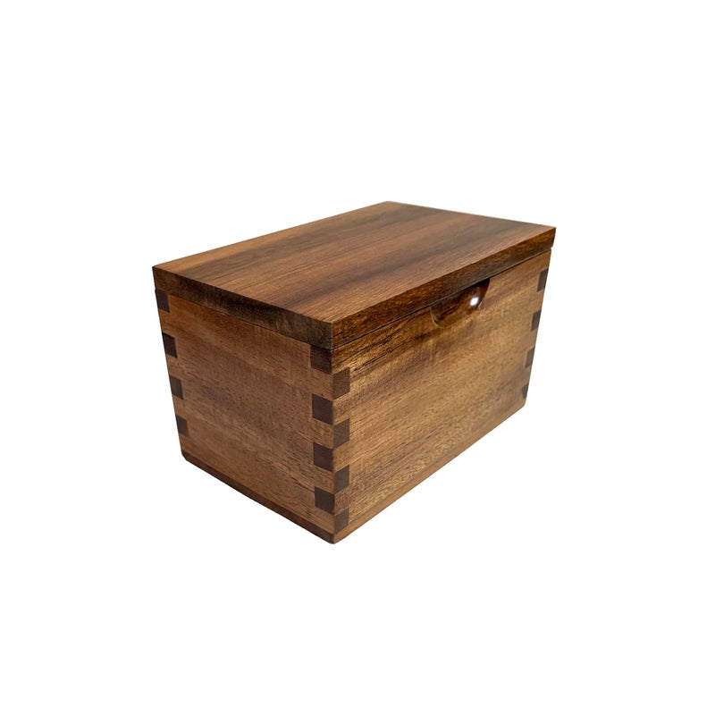 Itomoyo Acacia Wood Salt Cellar Spice Box with Flip Lid Storage Box 5.5 x 3.5 x 3.25, 20 oz Kitchen Container, Salt Keeper for Gourmet Salts, Seasonings, Spices, Grilling & Cooking - Image 2