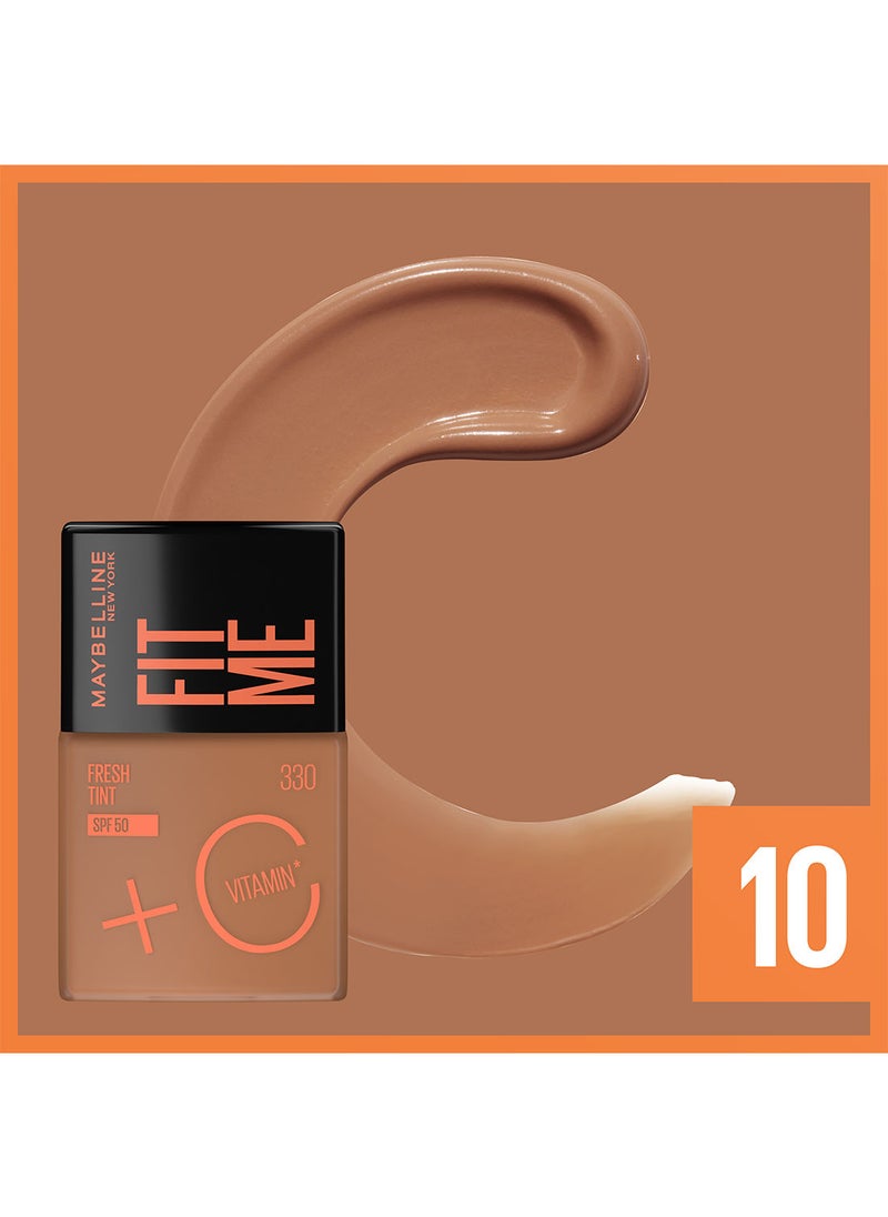 MAYBELLINE NEW YORK Fit Me Fresh Tint SPF 50 with Brightening Vitamin C, 10  - Image 3