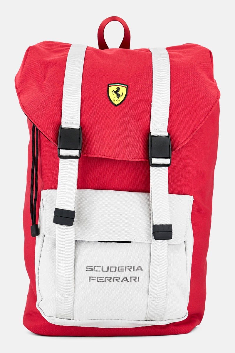 Scuderia Ferrari Men Brand Logo Backpack, Red - Image 1