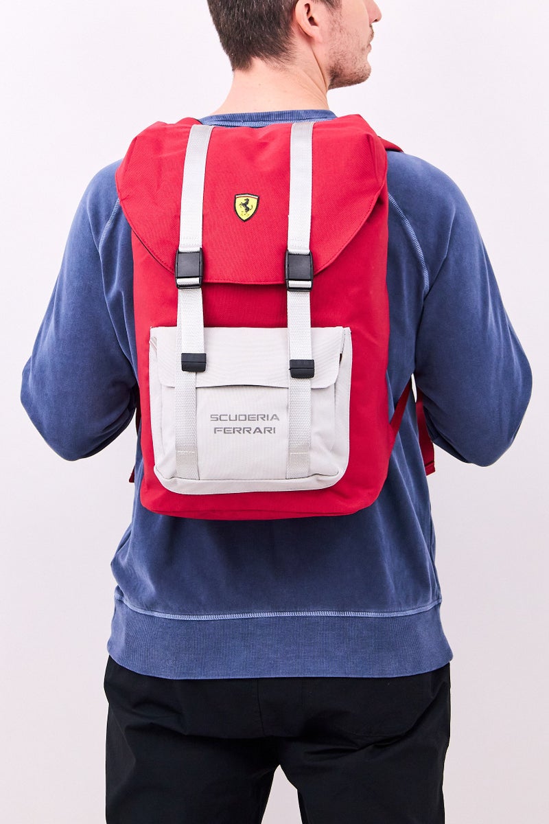 Scuderia Ferrari Men Brand Logo Backpack, Red - Image 2