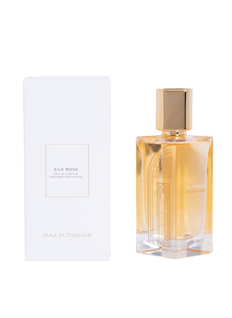 MAA ALTHAHAB Silk Rose EDP | Long-Lasting & Luxurious Floral-Oriental Scent | 75 ML | For Men & Women Who Appreciate Elegance & Sensuality