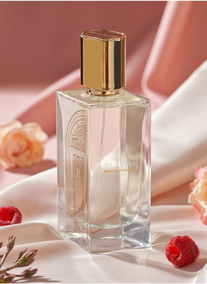 MAA ALTHAHAB Silk Rose EDP | Long-Lasting & Luxurious Floral-Oriental Scent | 75 ML | For Men & Women Who Appreciate Elegance & Sensuality