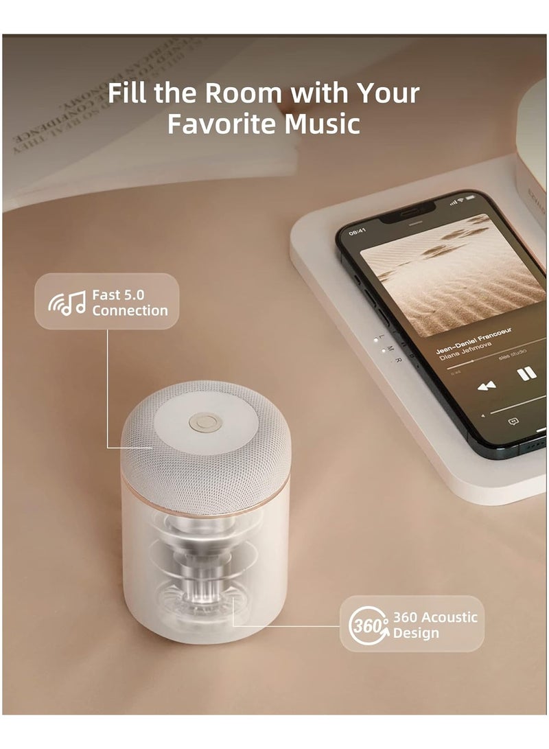 EZVALO 3 in 1 Charger Station with LED Night Light Portable Bluetooth Speaker Wireless Charging Station - Image 3