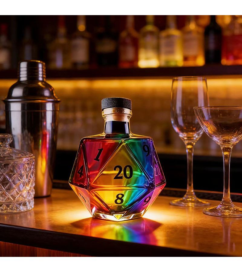 Unique Wine Decanter Made Of High Borosilicate Glass Decorative Whiskey Bottle Forhome Decor Gift Art Display One Piece Random Color - Image 1