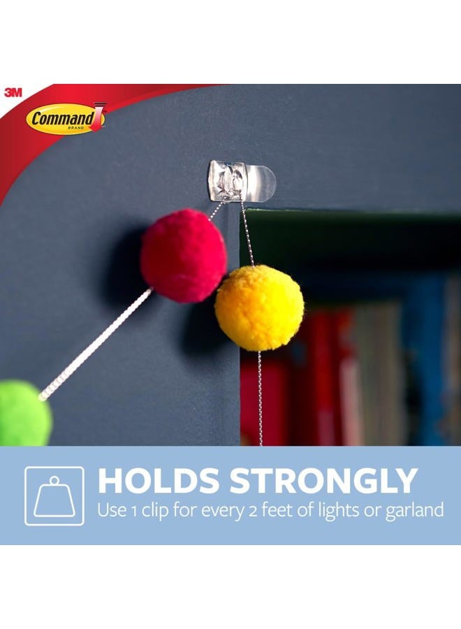 Command Small Decorating Clips, White, 40-Clips, 48-Strips, Decorate Damage-Free - Image 4