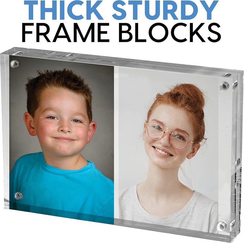 Mammoth DuraClear 4x6 Acrylic Picture Frame - Frameless & Thick Design - Ideal for Photos, Photo Cubes & Glass Picture Displays - Image 3