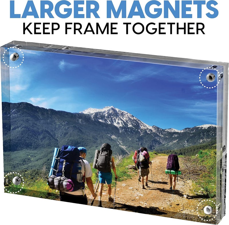 Mammoth DuraClear 4x6 Acrylic Picture Frame - Frameless & Thick Design - Ideal for Photos, Photo Cubes & Glass Picture Displays - Image 4