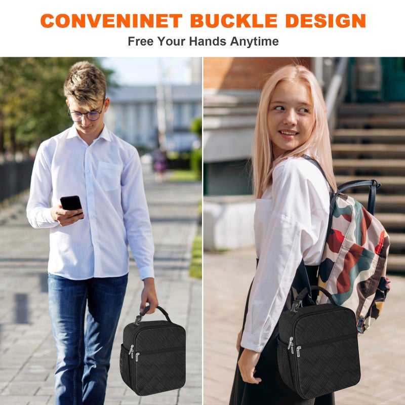 esouler Lunch Box for Men Women Adults Small Insulated lunch Tote Bag for Work Picnic Beach- Reusable Portable Lunch box - Image 5