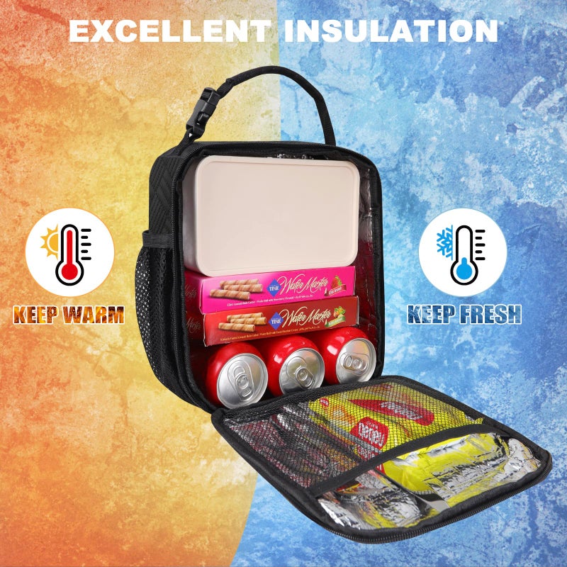 esouler Lunch Box for Men Women Adults Small Insulated lunch Tote Bag for Work Picnic Beach- Reusable Portable Lunch box - Image 4