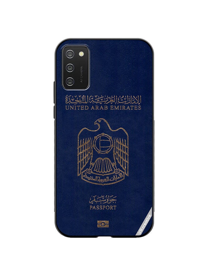 VR CREATIVE Protective Case Cover For Samsung Galaxy A03s Uae Passport Design Multicolour - Image 1