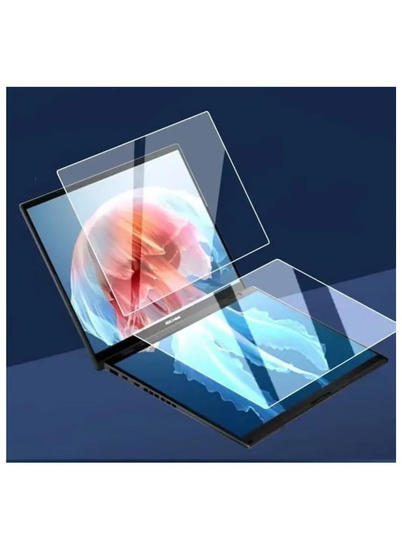 general Full Screen + Small Screen Protector Compatible with ASUS Zenbook Duo 2024 UX8406M 14-inch Laptop TPU HD Anti-scratch Soft Film - Image 3