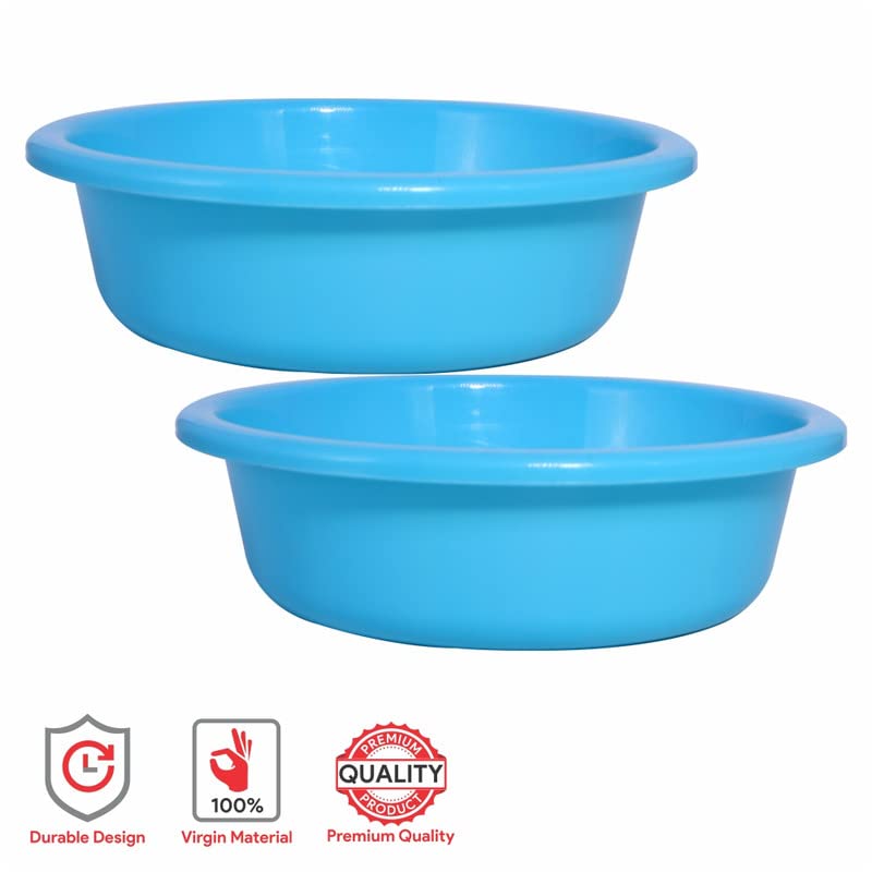Wonder Plastic Bowl 6 Dough Kneading Multipurpose Bowl, 2 Pc, 4 LTR, Cyan Color - Image 4