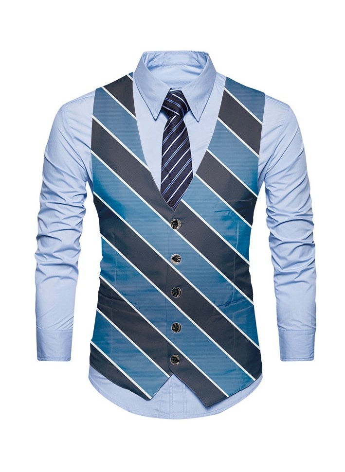 KUYING New Fashionable Personalized Printed Men's Suit Vest  - Image 1