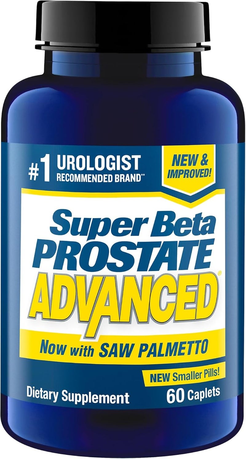 SUPER BETA PROSTATE مكملات صحة البروستاتا المتقدمة مع ساو بالميتو للرجال دعم المثانة والمسالك البولية مع بيتا سيتوستيرول ريشي ساو بالميتو فيتامين د زنك أكسيد سيلينيوم 60 حبة - Image 1