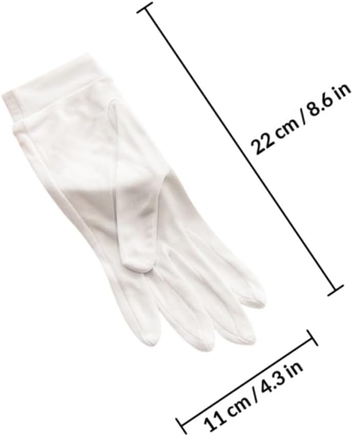 ABOOFAN Silk Moisturizing Gloves 1 Pair White Breathable Household Lotion Gloves for Dry Hands Overnight Hydrating and Skin Care - Image 2