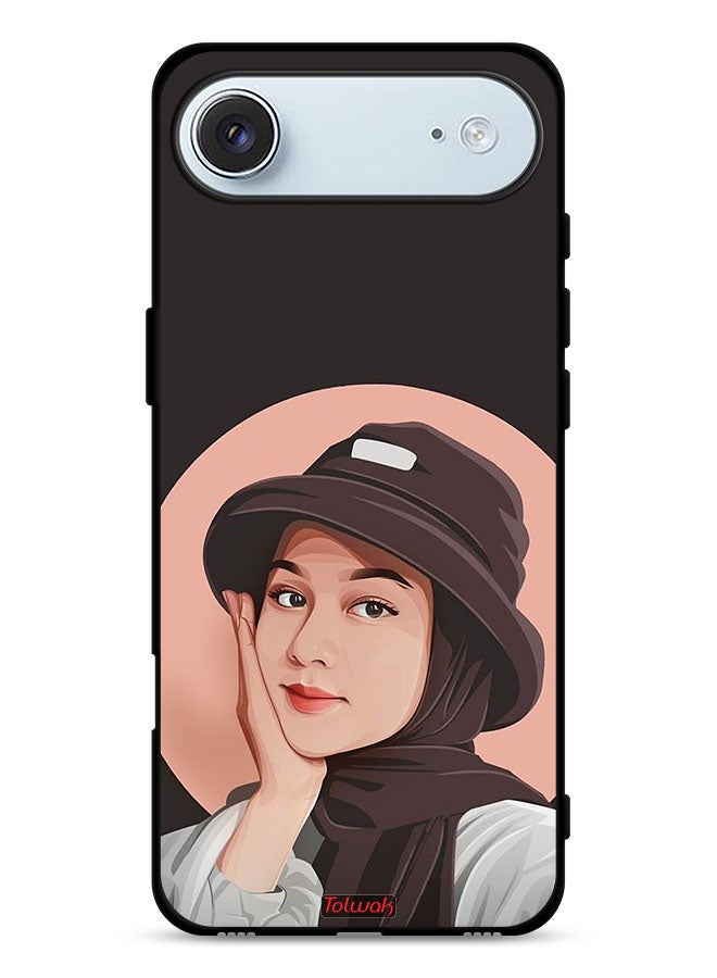 Tolwak Apple iPhone Air Protective Case Cover Cute Hat Girl Paint Art - Image 1