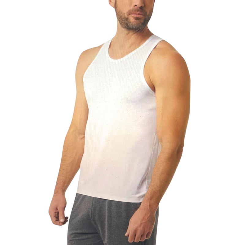 32 Degrees Comfort Mesh Tank Top, 3 Pack, Large White - Image 2