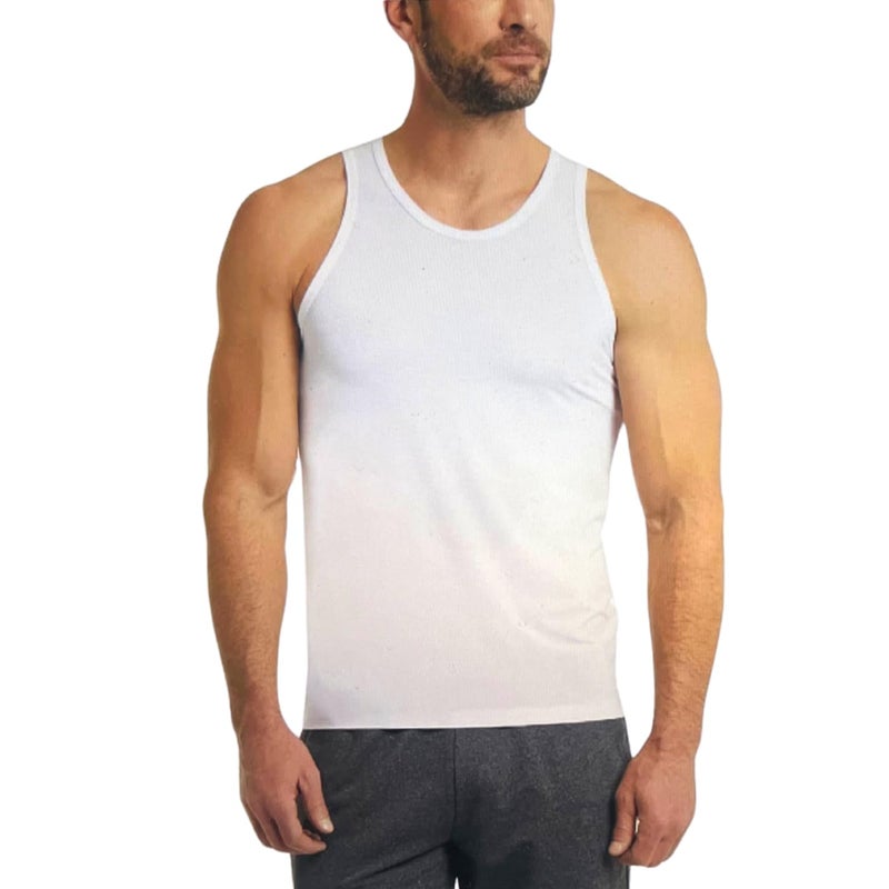 32 Degrees Comfort Mesh Tank Top, 3 Pack, Large White - Image 1